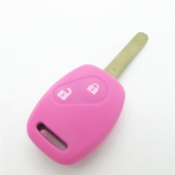 粉色本田2键无标硅胶钥匙套